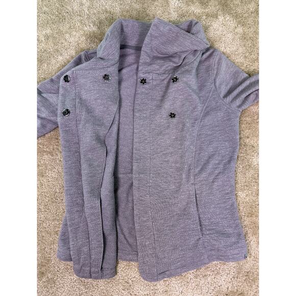 EDDIE BAUER Women's Long Sleeve Button Sweater Size S Gray Wrap E229 - Picture 4 of 9